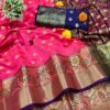 Buy Designer Kanchipuram Heavy Silk Pink Saree Collection.