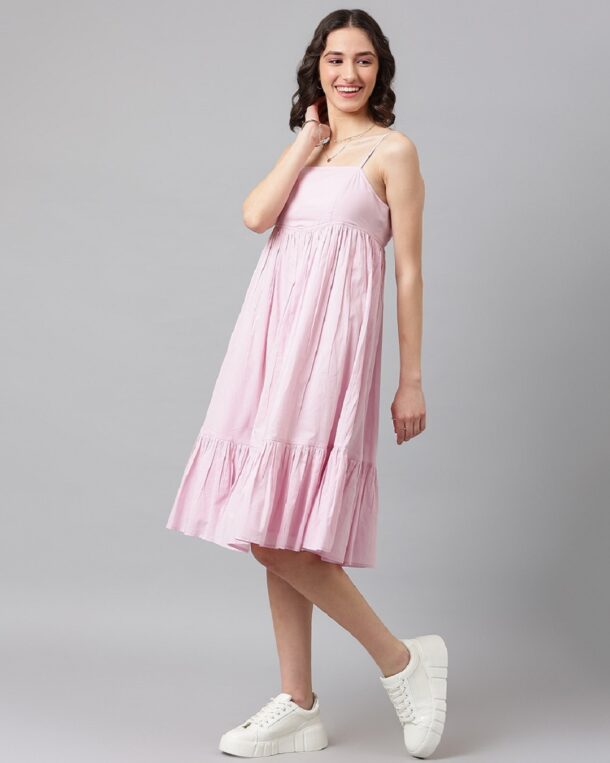 Beautiful Design Traditional Mal Cotton Short Pink stye kurtis.