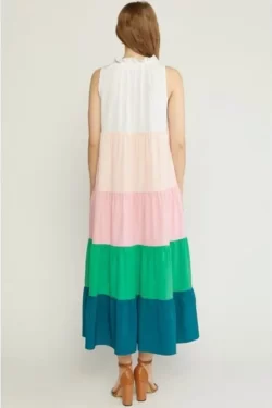 Latest Designer multi pastel colors Long Maxi Kurti Dress.